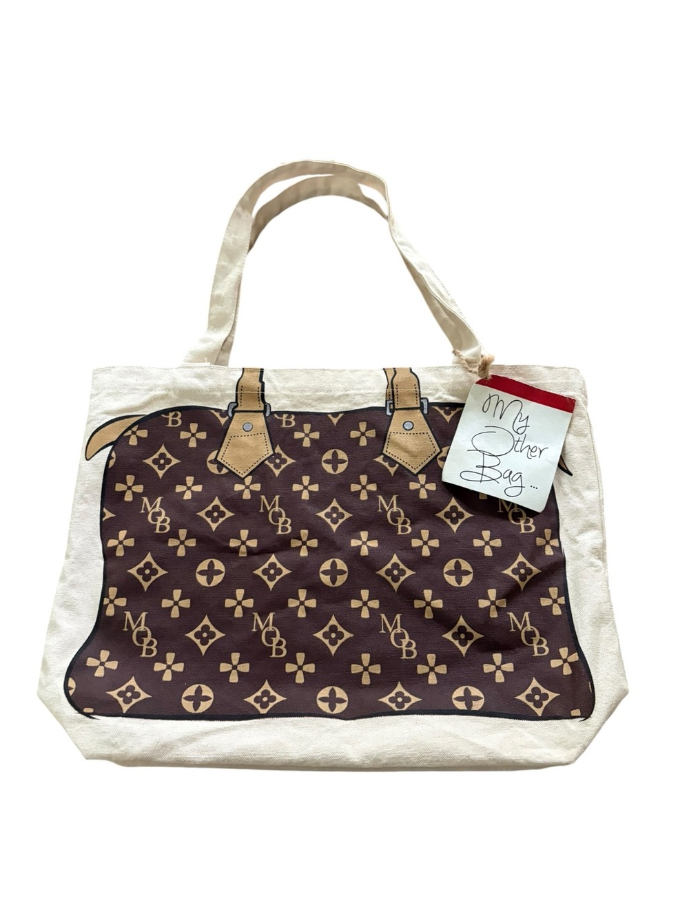 My Other Bag Louis Vuitton Parody Monogram Canvas Tote Bag Large NWT HTF